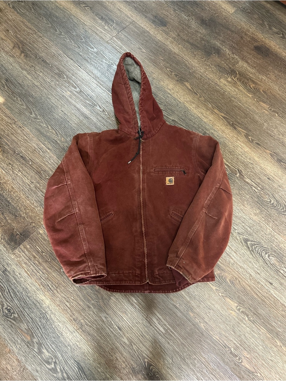 Carhartt Vintage Y2K Men's Hooded Work Jacket - Rust